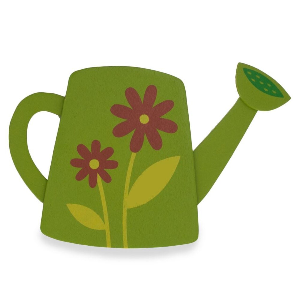 Painted Finished Wooden Watering Can Shape Cutout DIY Craft 4 Inches